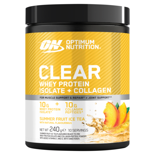 Optimum Nutrition Clear Whey + Collagen - Summer Fruit Ice Tea 240g