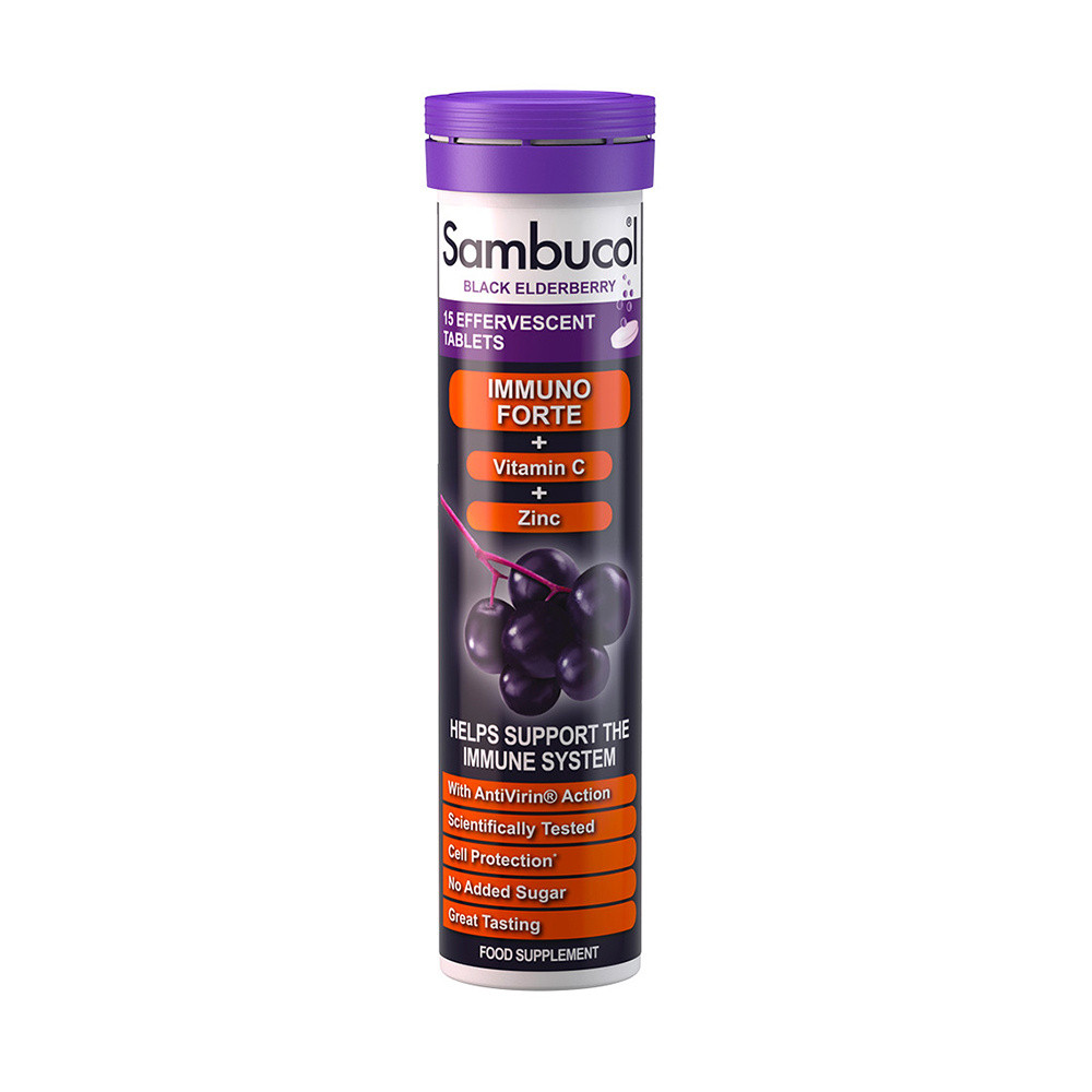 Sambucol Immuno Forte Black Elderberry Effervescent 15 Tablets