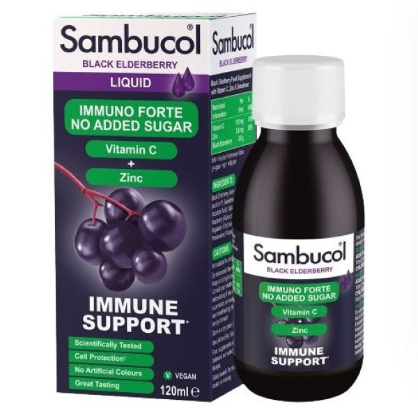 Sambucol Immuno Forte No Added Sugar Liquid 120ml
