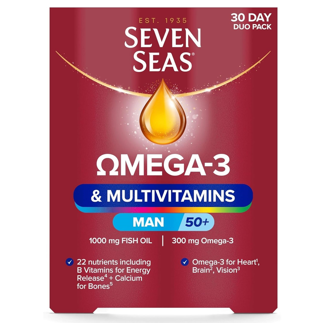 Seven Seas Omega 3 & Multivitamins For Men 30 Tablets + 30 Capsules