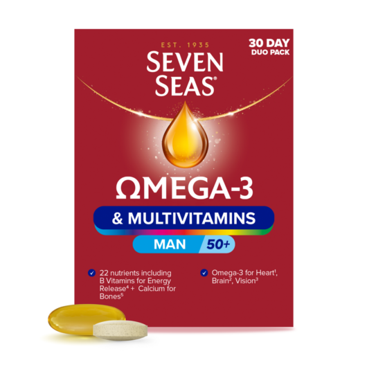 Seven Seas Omega-3 & Multivitamins Man 50+ Supplements 30-Day Pack