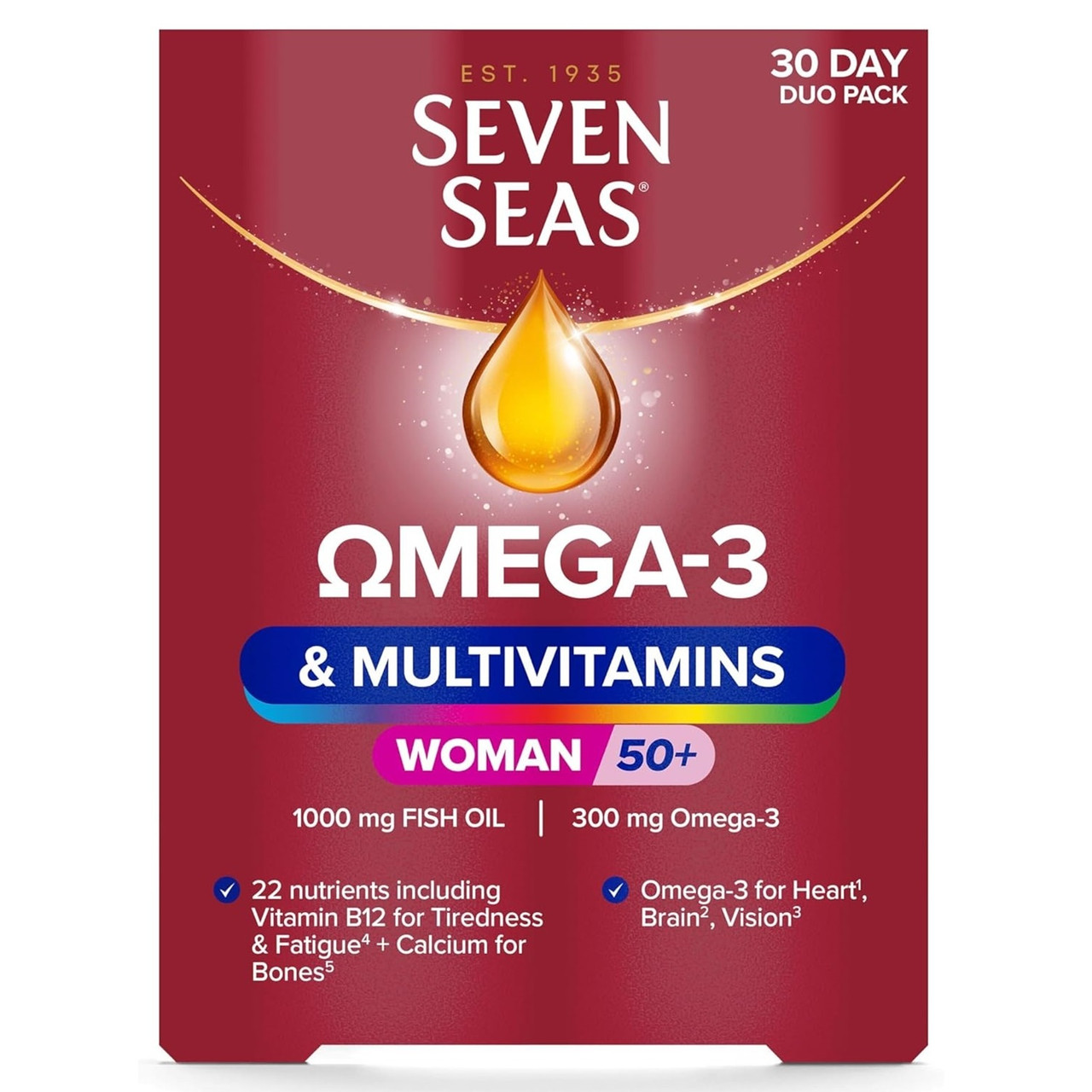 Seven Seas Omega 3 & Multivitamins Woman 50+ 30 Capsules + 30 Tablets