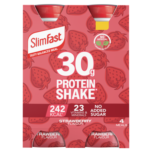 SlimFast 30g Protein Shake Strawberry Ready to Drink 4x325ml