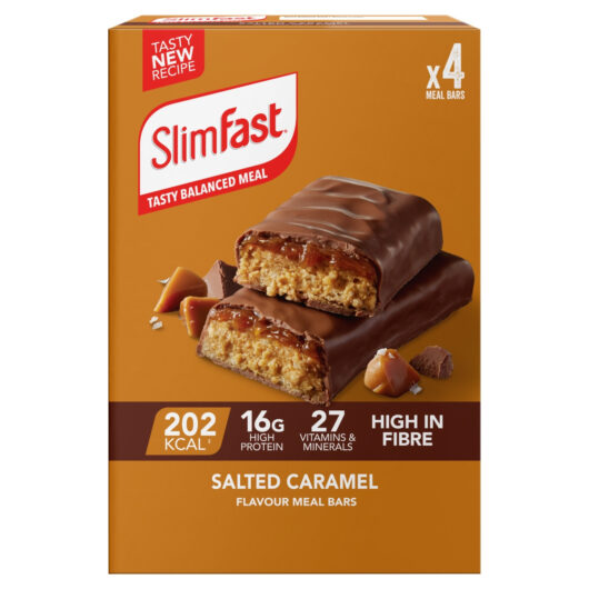 SlimFast Meal Replacement Bar Salted Caramel (4 x 60g)
