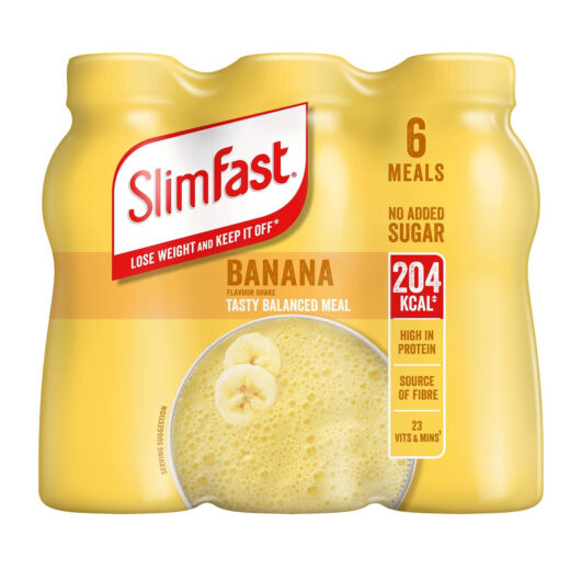 SlimFast Milkshake Multipack Bottle Banana 6x325ml