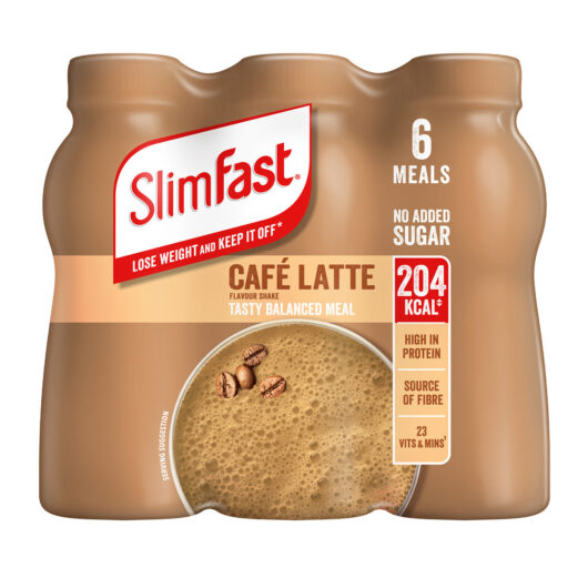 SlimFast Milkshake Multipack Bottle Cafe Latte 6x325ml