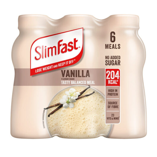 SlimFast Milkshake Multipack Bottle Vanilla 6x325ml