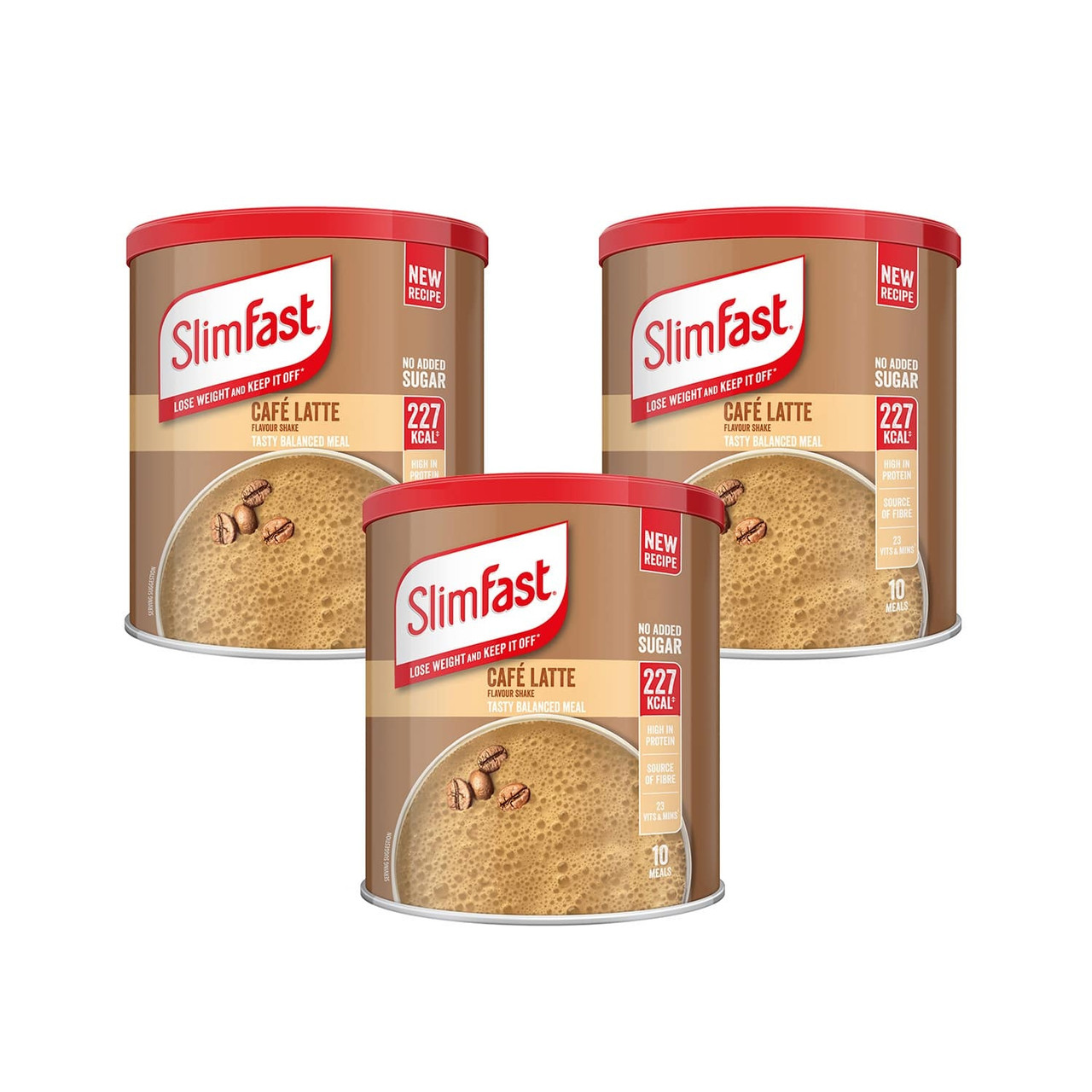 SlimFast Powder Cafe Latte 15 Day Bundle 3 x 365g