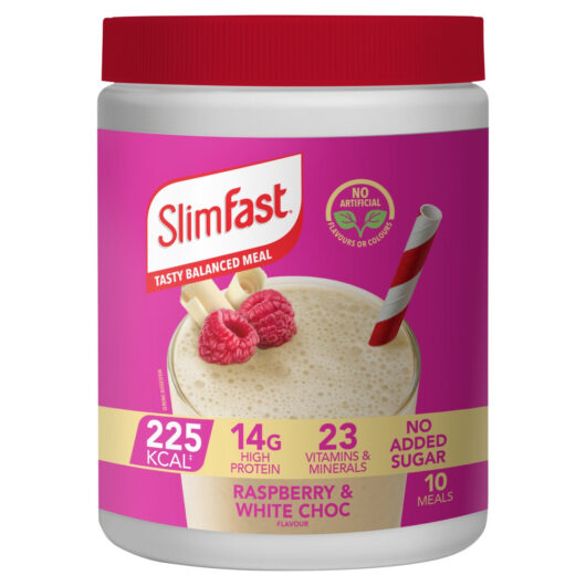 SlimFast Powder Tin Raspberry & White Chocolate 365g