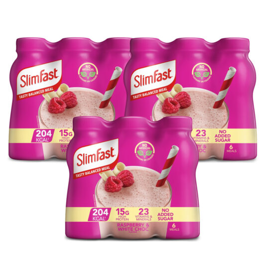 SlimFast Raspberry & White Chocolate Ready to Drink 9 Day Supply 3 Packs