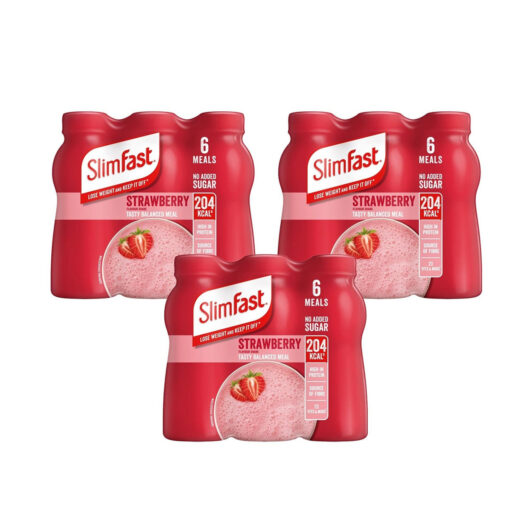 SlimFast Strawberry Ready to Drink 9 Day Supply 3 Packs