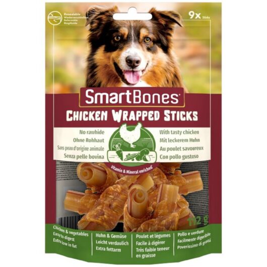 Smartbones No Hide Chicken Wrapped 9 Mini Sticks Dog Treats