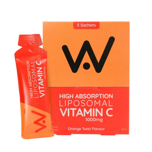 Well. Actually. Liposomal Vitamin C Sachets 5 Pack 1000mg, Orange Twist Flavour, 5 Satches