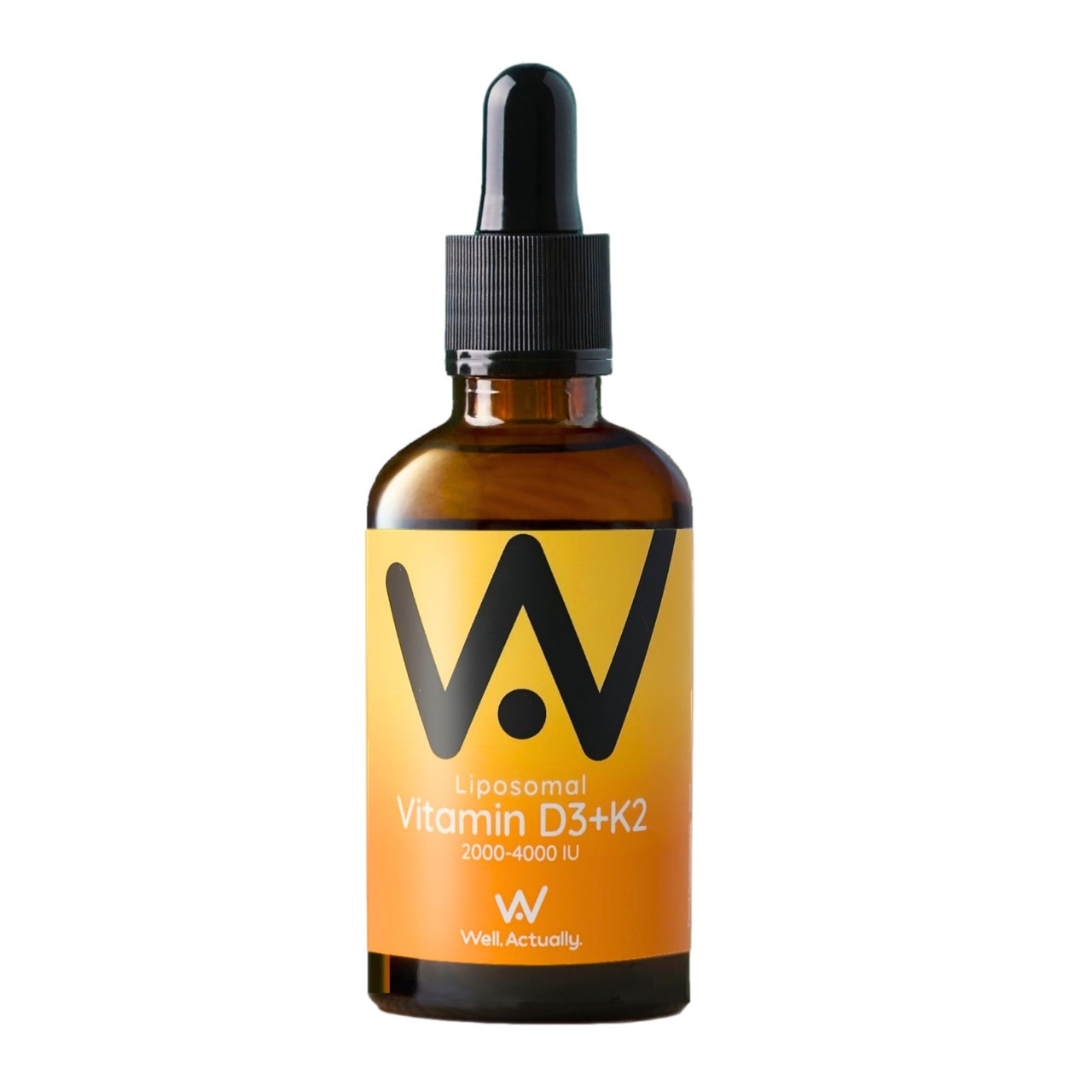 Well. Actually. Liposomal Vitamin D3+K2 Pipette 2000-4000IU, Orange & Mango Flavour, 60ml