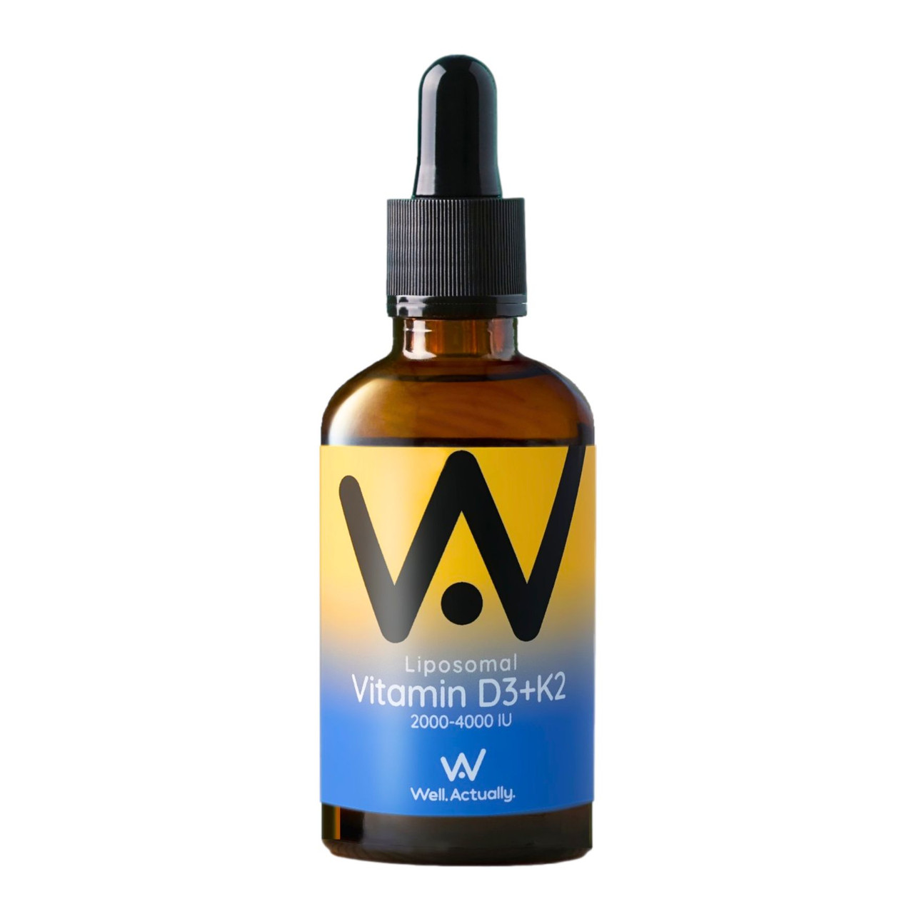 Well. Actually. Liposomal Vitamin D3+K2 Pipette 2000-4000IU, Summer Citrus Flavour, 60ml