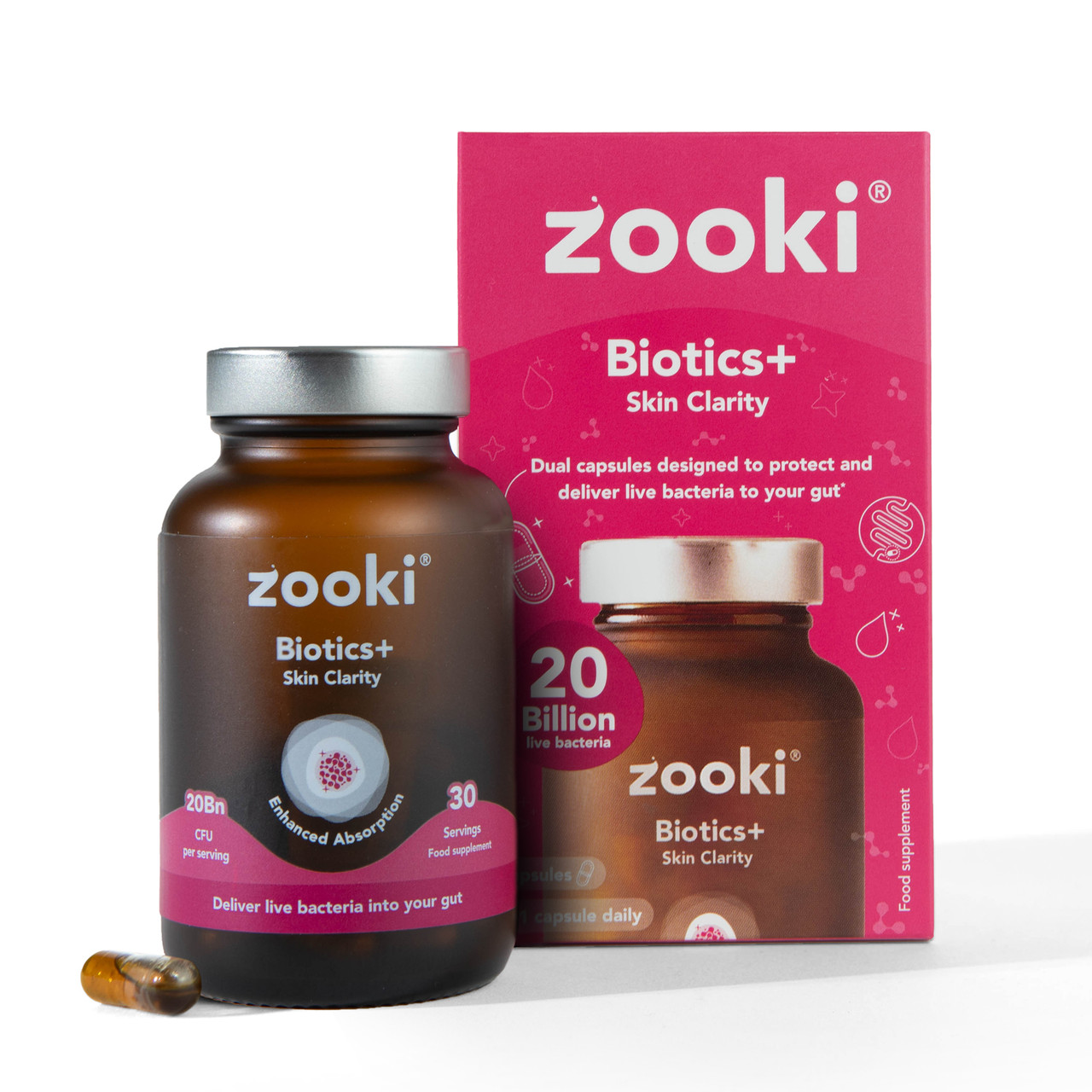 Zooki Biotics+ Skin Clarity 30 Capsules