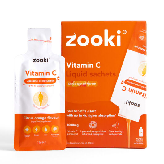 Zooki Liposomal Vitamin C 1,000mg Citrus Orange Flavour 15ml 14 Sachets