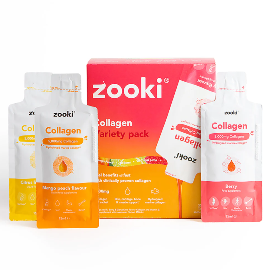 Zooki Marine Collagen 5,000mg Variety Pack 14x 15ml Sachets