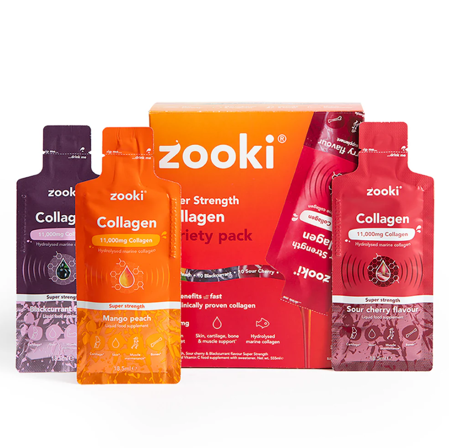 Zooki Super Strength Marine Collagen 11,000mg Variety Pack 15ml 14 Sachets