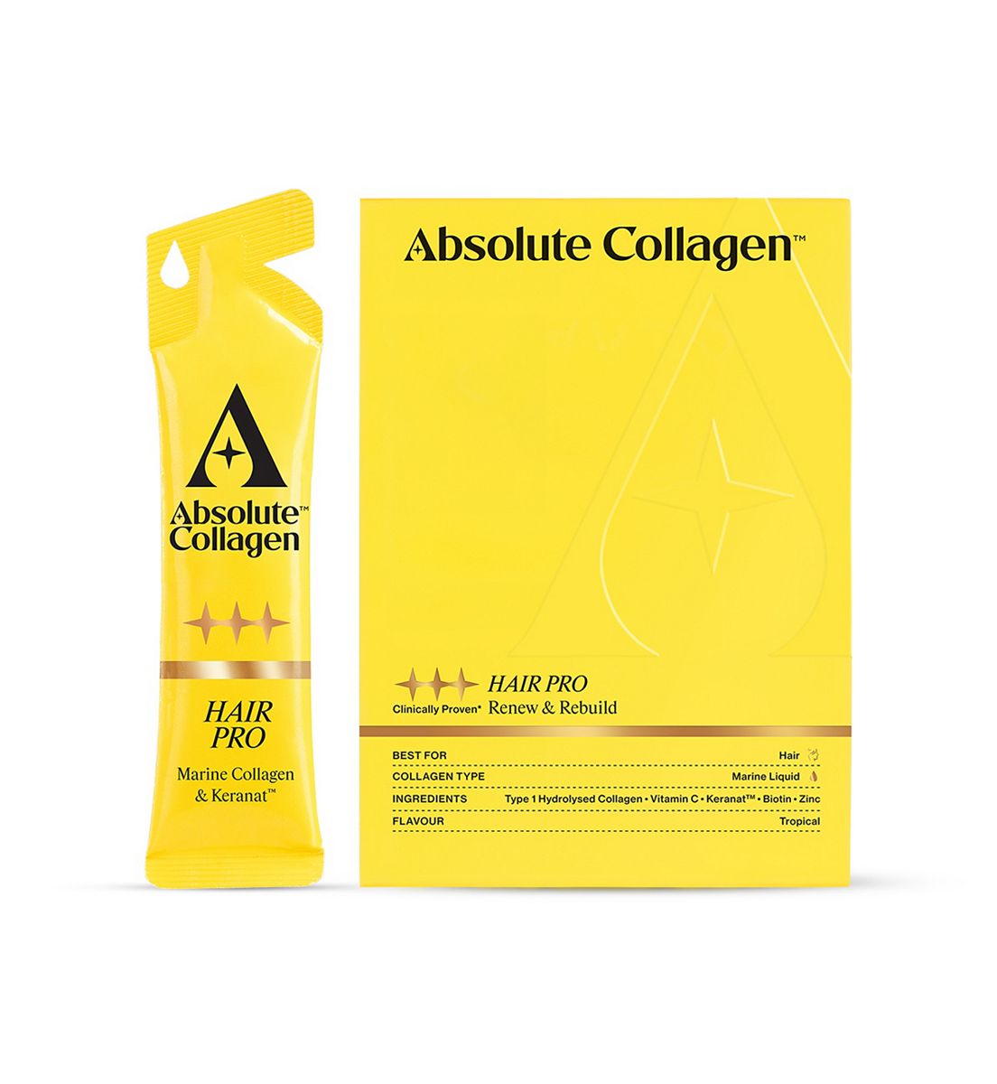 Absolute Collagen Liquid Supplement Hair Pro 10X11.6Ml Sachets
