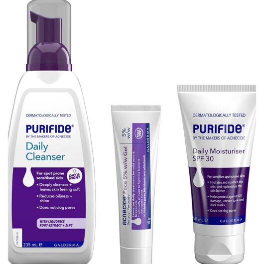 Acnecide + Purifide Spot On Treatment & Skincare Set, 3-Step Routine For Acne-Prone Skin