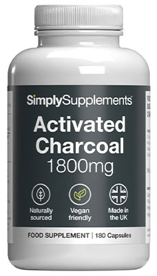 Activated Charcoal 1800mg (180 Capsules)