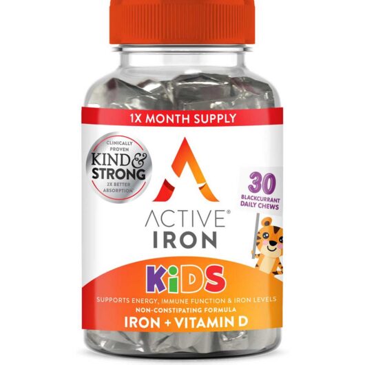 Active Iron Kids Daily Iron And Vitamin D Chewable Vitamins 30S