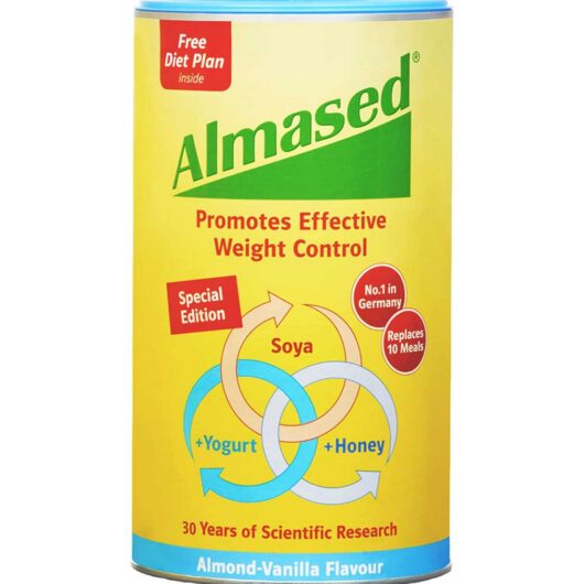 Almased Almond-Vanilla Meal Replacement Shake - Protein Powder For Weight Loss, 500g
