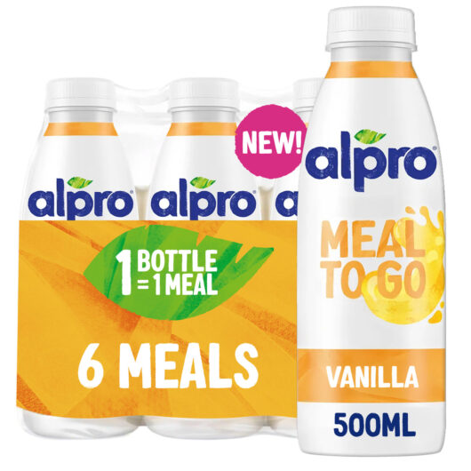 Alpro Meal to Go Vanilla Flavour Ready-To-Drink Meal Replacement 500ml x 6