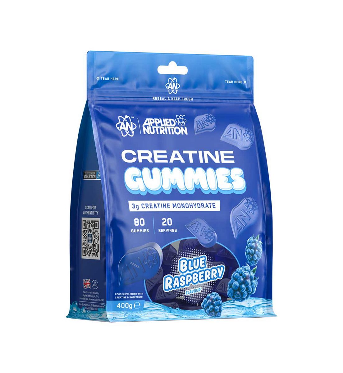 Applied Nutrition Creatine Gummies Blue Raspberry 400g
