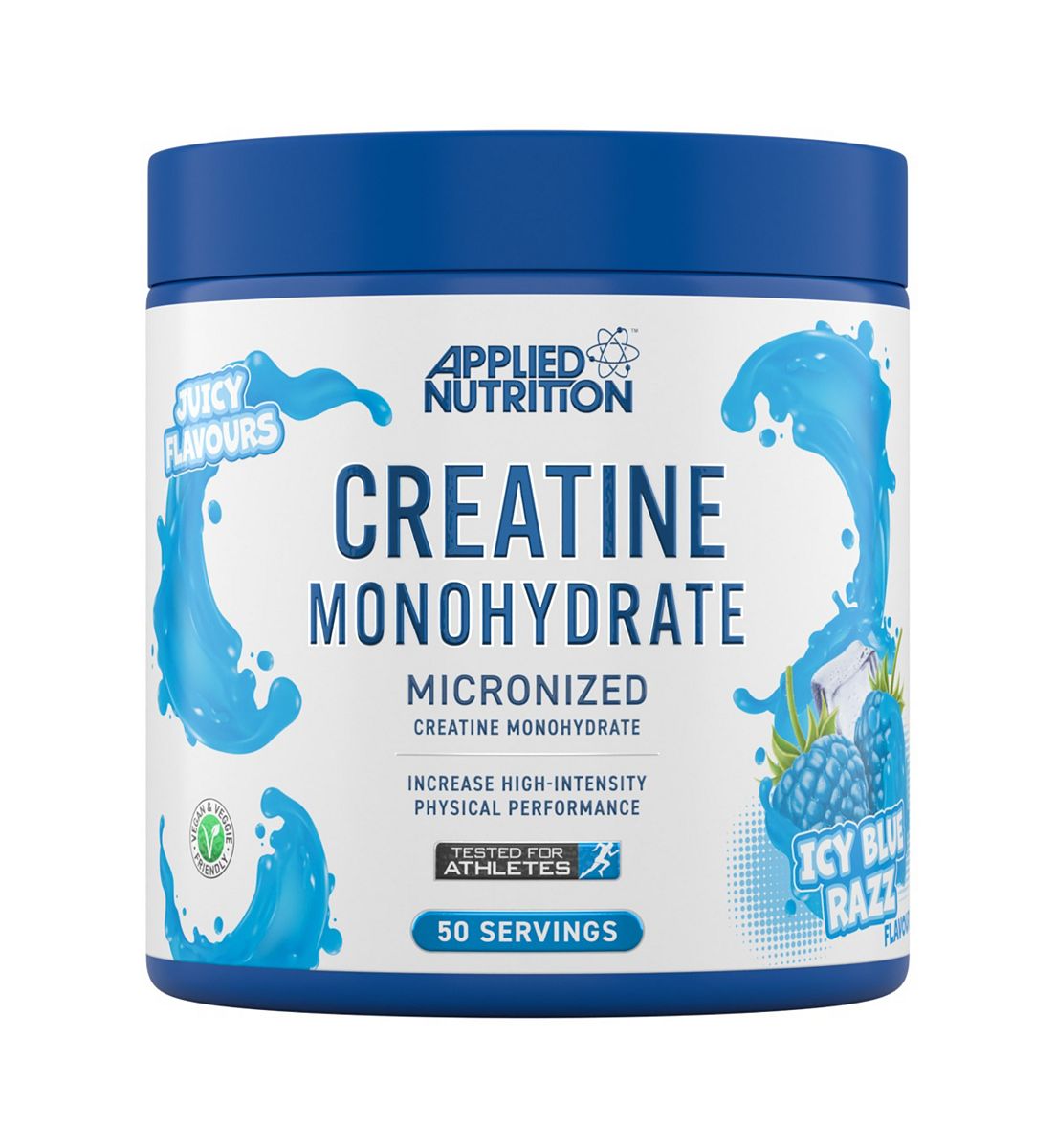 Applied Nutrition Creatine Monohydrate Powder Icy Blue Raz 250g