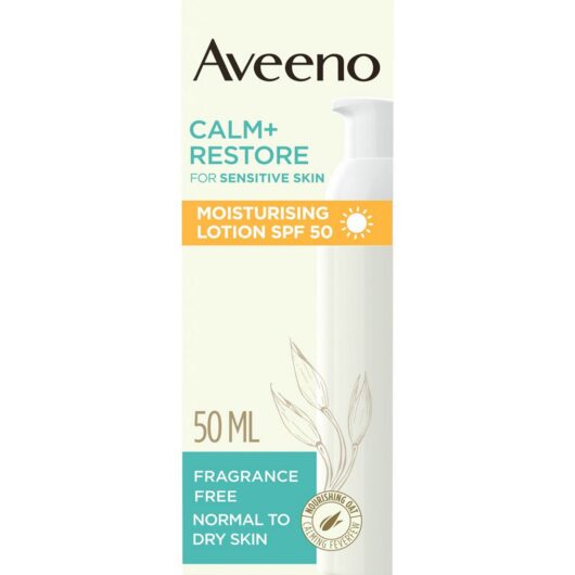 Aveeno Calm+Restore Moisturising Lotion Spf50 50ml