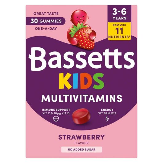Bassetts Kids Multivitamins 3-6 Strawberry 30 Gummies