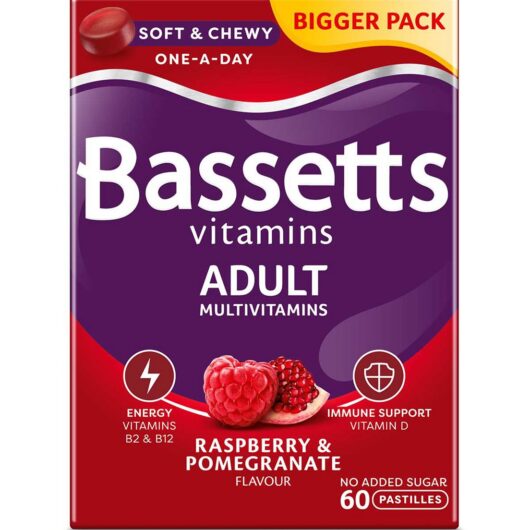 Bassetts Multivitamins Raspberry & Pomegranate Flavour Soft Chewies Adult - 60