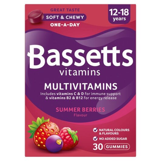 Bassetts Multivitamins Summer Berries Flavour Gummies 12-18 Years - 30