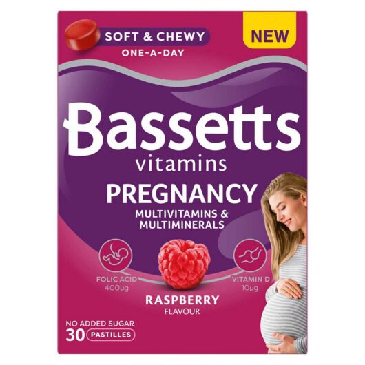 Bassetts Pregnancy Multivitamins & Multiminerals Raspberry 30 Gummy Pastilles