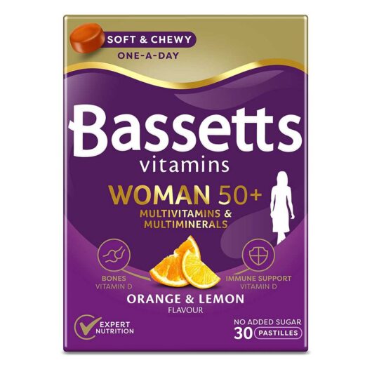 Bassetts Vitamins Woman 50+ Orange & Lemon Flavour - 30 Pastilles