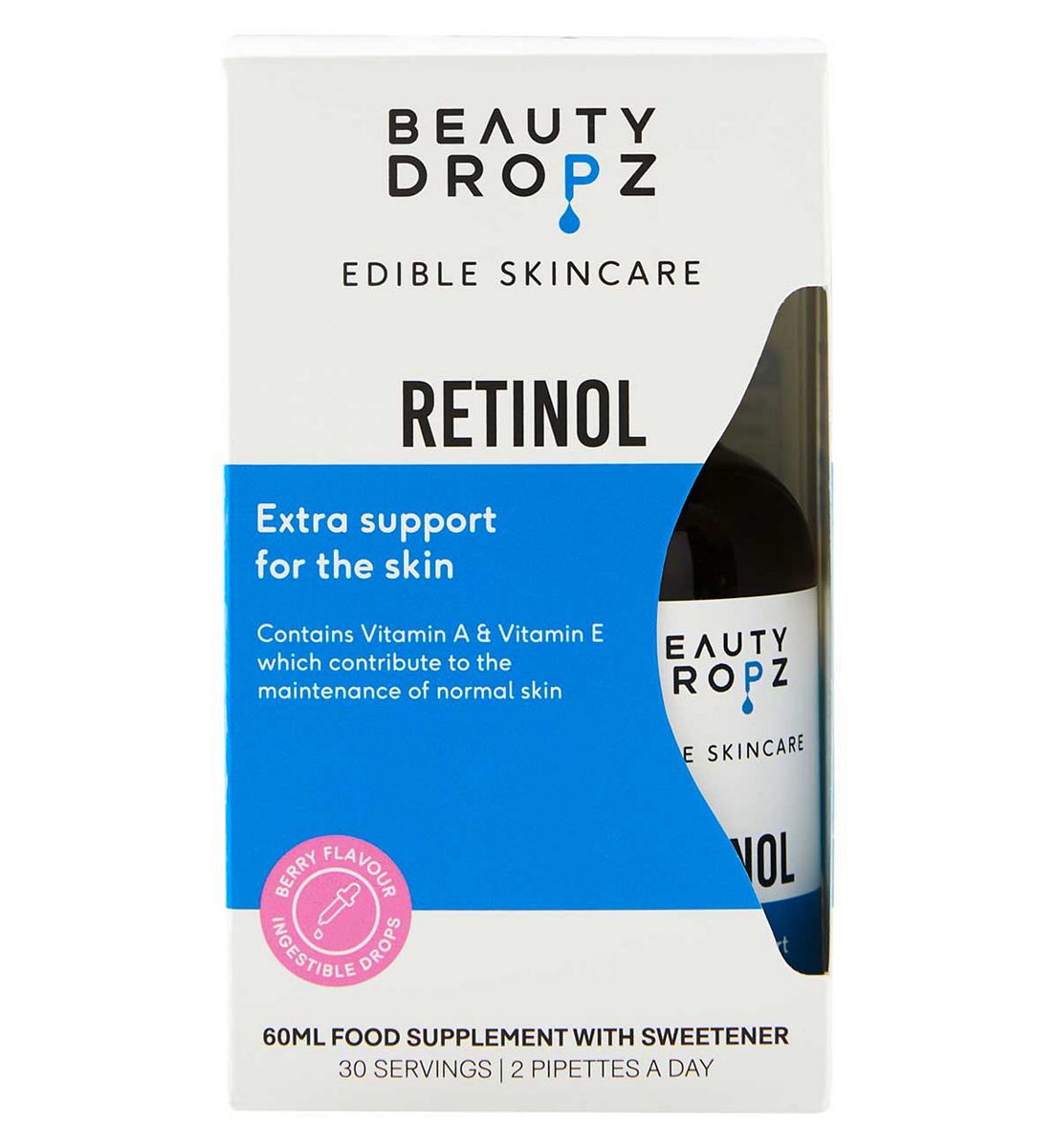 Beauty Dropz Retinol Oral Skincare Vitamin Drops 60ml