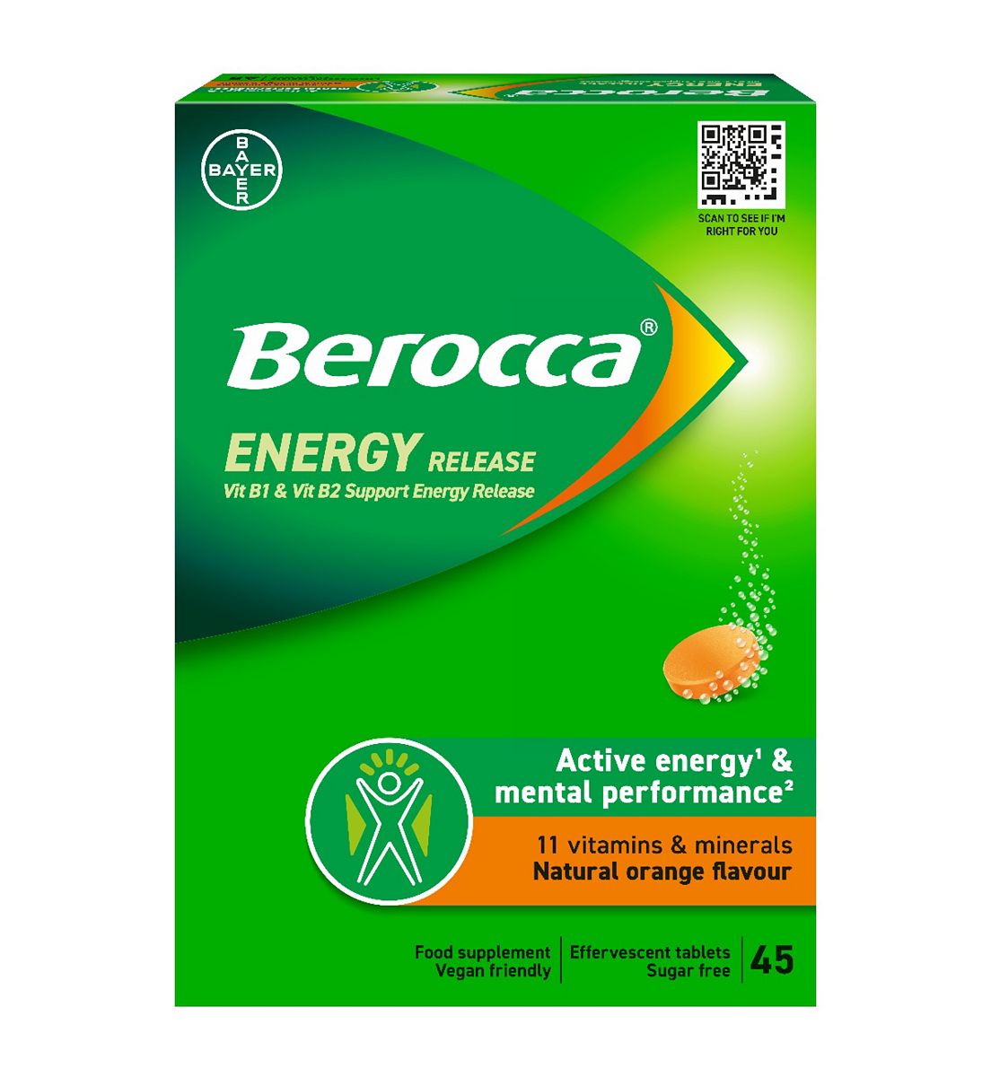 Berocca Orange Energy Vitamin - 45 Tablets