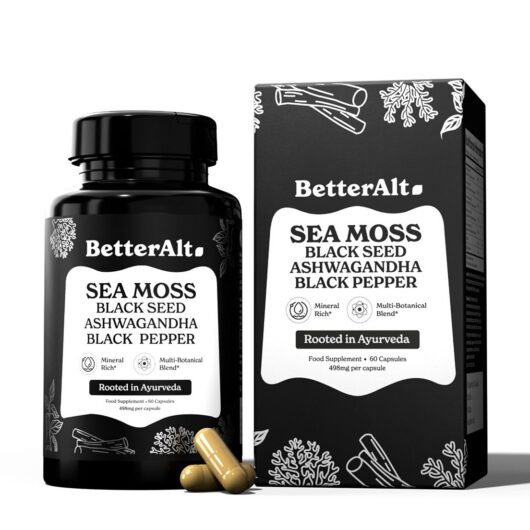 BetterAlt Seamoss Capsules - Mineral-Rich Sea Moss Formula, 60