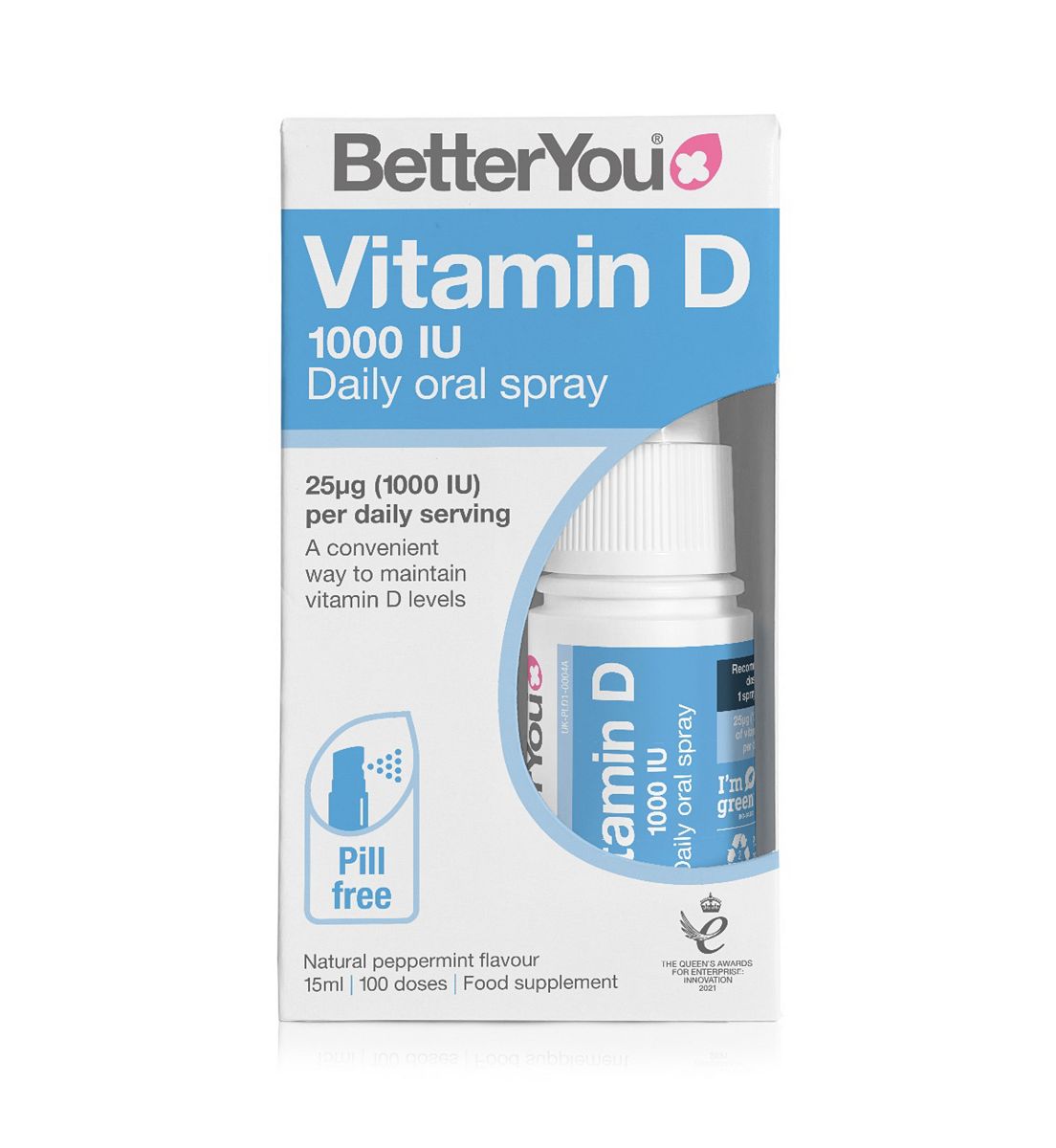 BetterYou Vitamin D 1000 Iu Daily Oral Spray 15ml