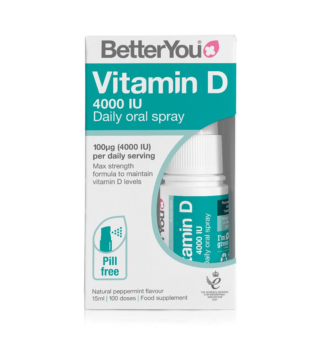 BetterYou Vitamin D 4000 Iu Daily Oral Spray 15ml