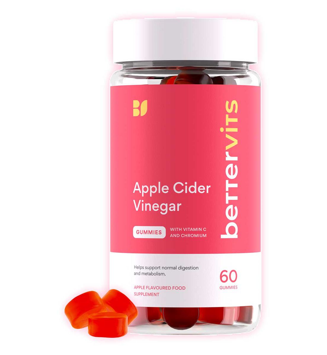 Bettervits Apple Cider Vinegar Gummies With Vitamin C And Chromium - 60