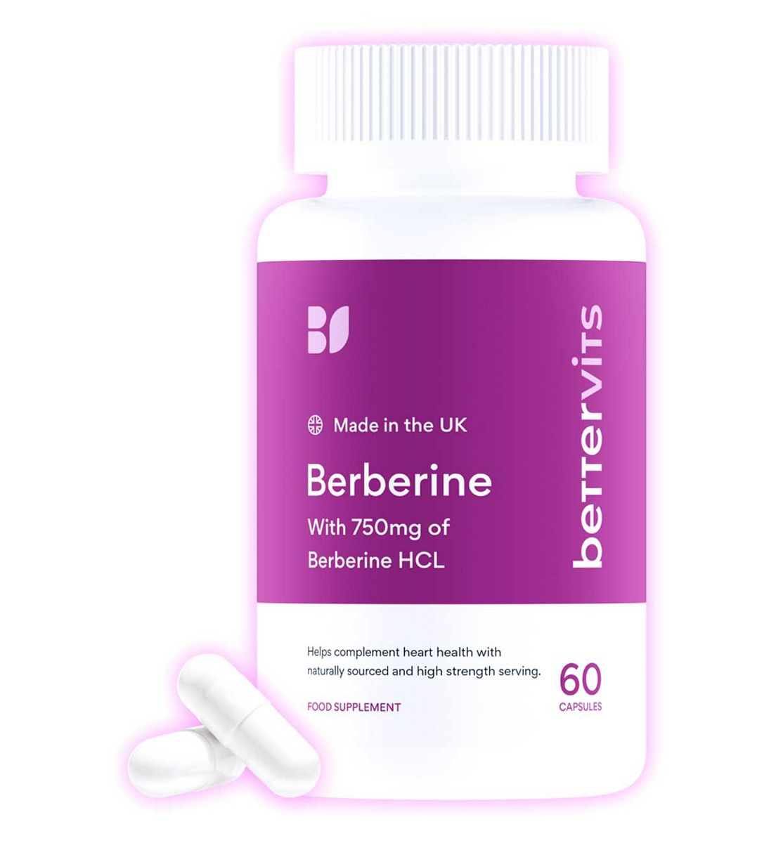 Bettervits Berberine Capsules With 750 Mg Of Hcl - 60