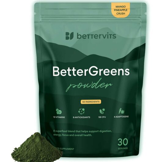 Bettervits Bettergreens Mushroom Powder With 50 Ingredients. 30 Servings (10G Serving).