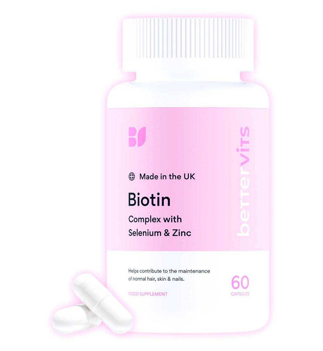 Bettervits Biotin Complex Capsules With Selenium And Zinc - 60