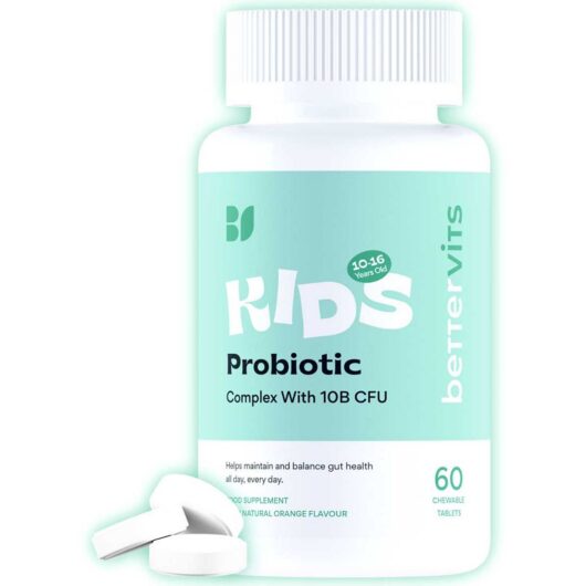 Bettervits Kids Probiotic Chewable Orange Flavoured Tablets With 10B Cfu - 60