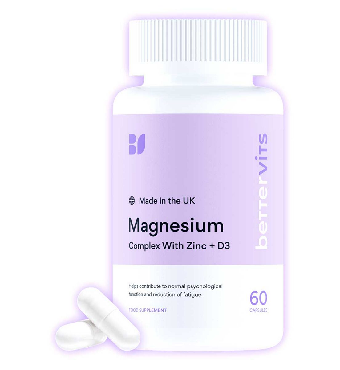 Bettervits Magnesium Complex Capsules, Zinc And D3 - 60S