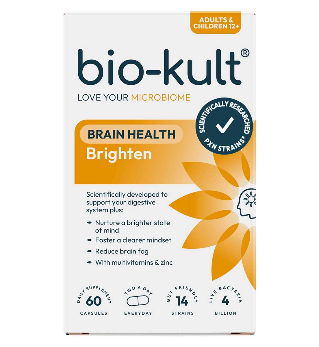 Bio Kult Bio-Kult Brighten Brain And Gut Health Supplement With Multivitamins Zinc Capsules 60S