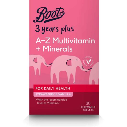 Boots 3 Years Plus A-Z Multivitamin + Minerals - 30 Chewable Tablets